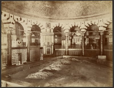 Intérieur, Dôme du Rocher, Jérusalem - Félix Bonfils