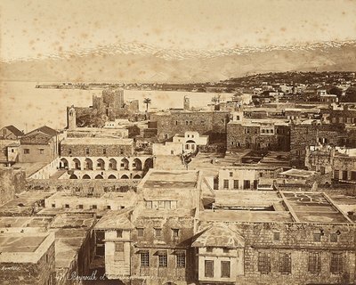 Vue panoramique de Beyrouth, Liban - Félix Bonfils