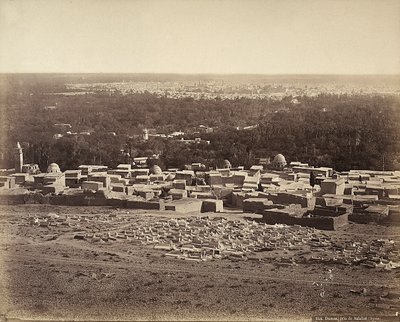 Vue panoramique de Damas, Syrie, depuis Salahie - Félix Bonfils