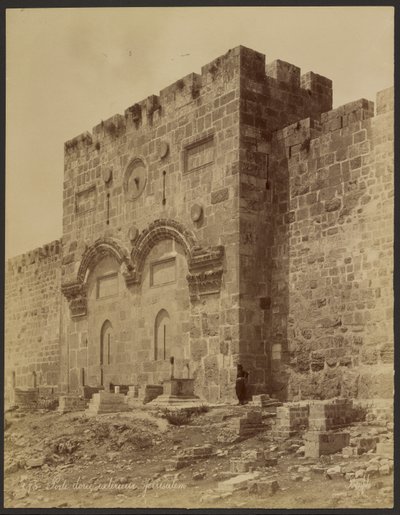 Porte dorée exterieur: Jérusalem - Félix Bonfils