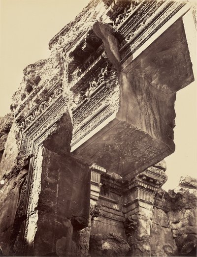 Porte du Temple de Jupiter (Pierre qui tombe) - (Balbek) - Félix Bonfils