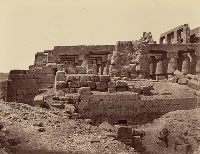 Ruines du 3eme pylone du Temple (sud-est) partie gauche (Karnak) Thebes - Félix Bonfils