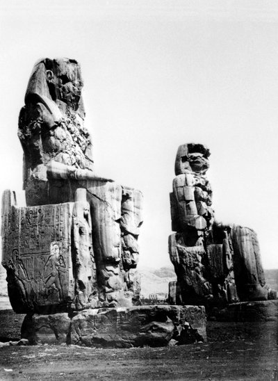 Les Colosses de Memnon, Thèbes, Nubie, Égypte - Félix Bonfils