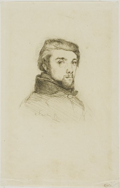 Portrait de Fantin-Latour - Félix Henri Bracquemond
