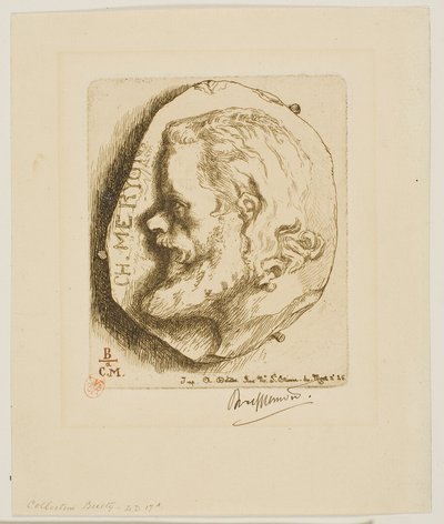 Portrait de Meryon de profil - Félix Henri Bracquemond