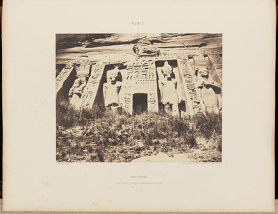 Abou-Sembil. Petit Spéos - Partie Centrale de la Façade - Félix Teynard