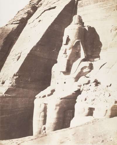 Abou Sembil, Grand Spéos - Statues colossales, vues de trois-quarts - Félix Teynard