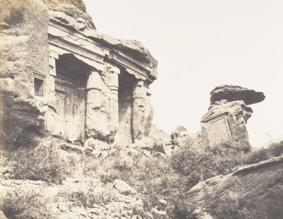 Djébel Selséleh Silsilis, Stèles architecturales taillées dans les C - Félix Teynard