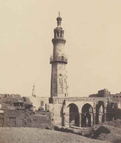 Djirdjeh, mosquée en ruines sur le bord du Nil, 1851-52, imprimé 1853-54 - Félix Teynard