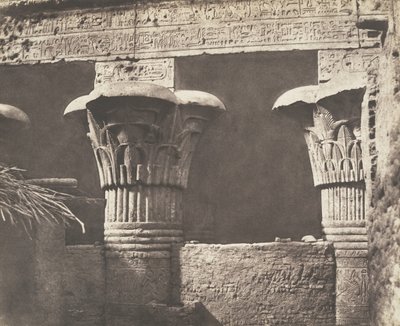 Esneh Latopolis, Construction Ensablée - Architrave, Fûts et Chapiteaux, 1851-52 - Félix Teynard