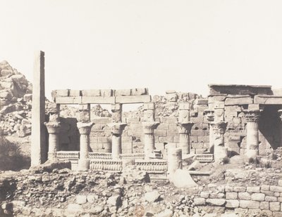 Île de Philæ, édifice du Sud et partie de la colonnade occidentale, 1851-52, imprimé 1853-54 - Félix Teynard