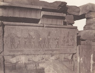 Karnak Thèbes, Palais - Construction de granit - Décoration sculptée..., 1851-52, imprimé en 1853-54 - Félix Teynard