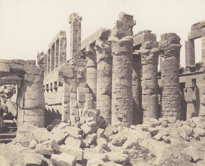 Karnak Thèbes, Palais - Salle Hypostyle - Vue Générale Prise du Point Q - Félix Teynard