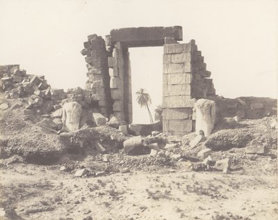 Karnak Thèbes, Premier Pylône - Ruines de la Porte et des Colosses - Félix Teynard