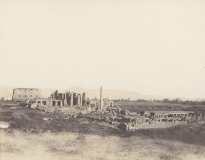 Karnak Thèbes, Vue Générale des Ruines Prise du Sud-Est, en T, 1851-52, imprimé 1853-54 - Félix Teynard