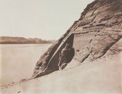 Grand Speos - Vue prise de la pente de sable, Temple de Ramsès II, Abou Simbel, 1851-1852 - Félix Teynard