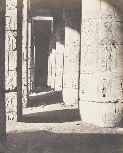 Médinet-Abou Thèbes, Constructions Postérieures - Deuxième Cour - Félix Teynard