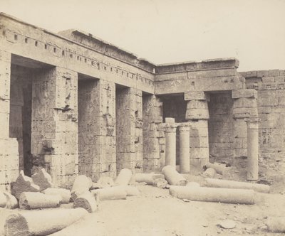Médinet-Abou Thèbes. Constructions Postérieures - Deuxième Cour - Félix Teynard