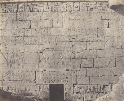 Médinet-Abou Thèbes, Constructions Postérieures - Fragment de Sculpture - Félix Teynard