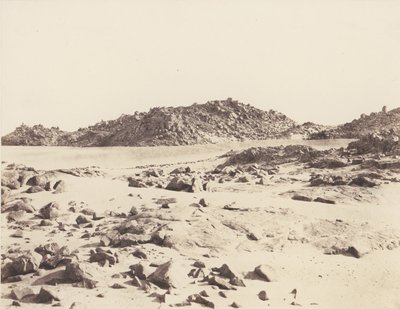 Première Cataracte, Montagnes Granitiques Couvertes de Sables, 1851-52, imprimé 1853-54 - Félix Teynard