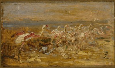 Flamants roses, 2e moitié du 19e siècle - Félix Ziem