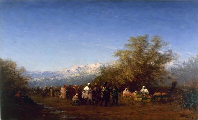 Marché à Fès - Félix Ziem