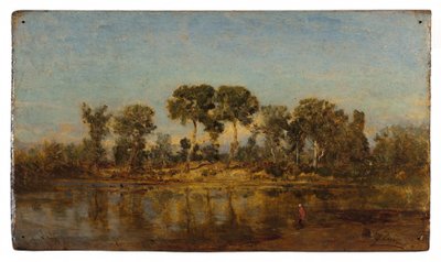 Le Rhône entre Arles et Avignon, entre 1860 et 1865 - Félix Ziem