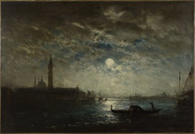 Venise et le Campanile au clair de lune, entre 1870 et 1890 - Félix Ziem