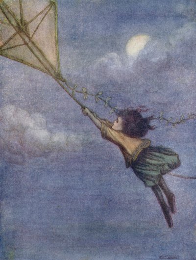 Cerf-volant auquel Peter a attaché Wendy - Flora White