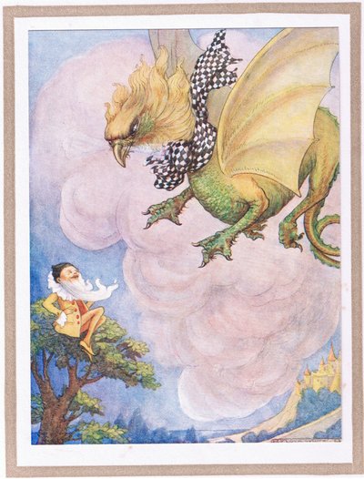 Le griffon a vu un petit homme jaune assis au sommet d