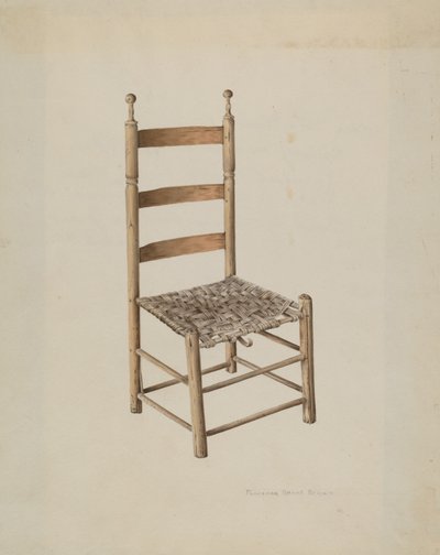 Chaise à dossier échelle - Florence Grant Brown