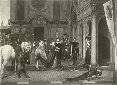 Marie de Médicis chez Rubens (gravure) - Florent Willems