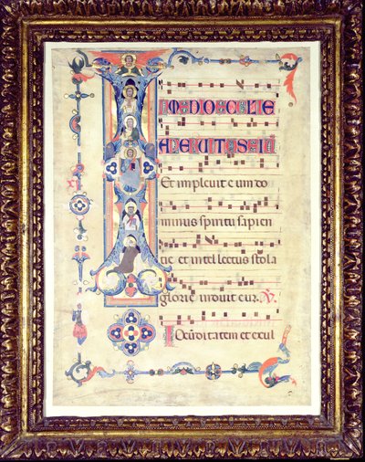 Graduel, avec initiale historiée I représentant Saint Jean l