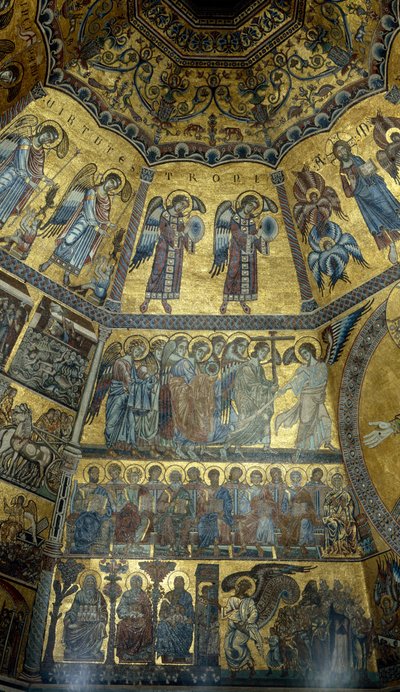 Mosaïque sur le plafond en coupole du baptistère Saint-Jean, Florence - Florentine School