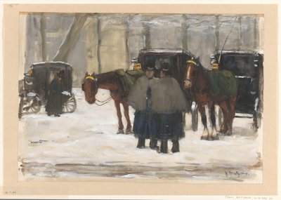 Carrosses et cochers dans la neige - Floris Arntzenius