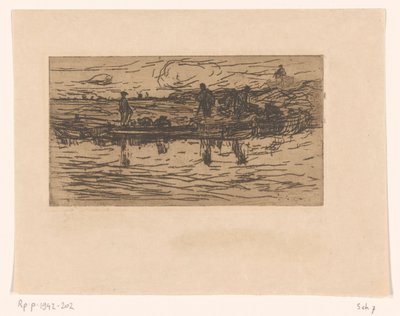 Paysage avec deux figures au bord de l