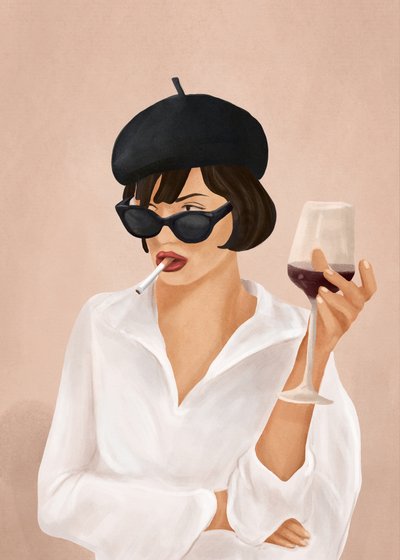 Une femme chic en smoking - Flow Line