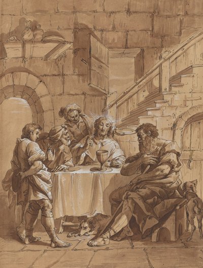 Supper à Emmaüs - Follower of Francesco Fontebasso