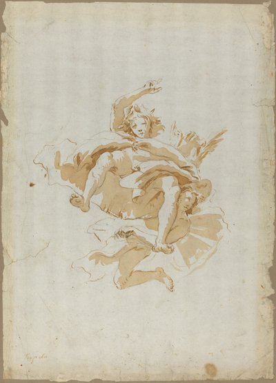 Dessin pour un plafond en fresque - Follower of Giovanni Battista Tiepolo