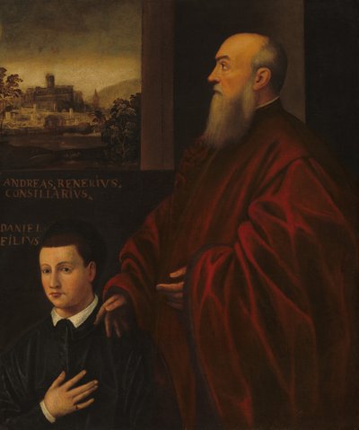 Andrea Renier et son fils Daniele - Follower of Jacopo Tintoretto