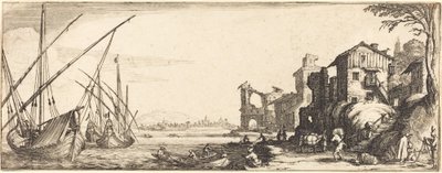 Le petit port - Follower of Jacques Callot