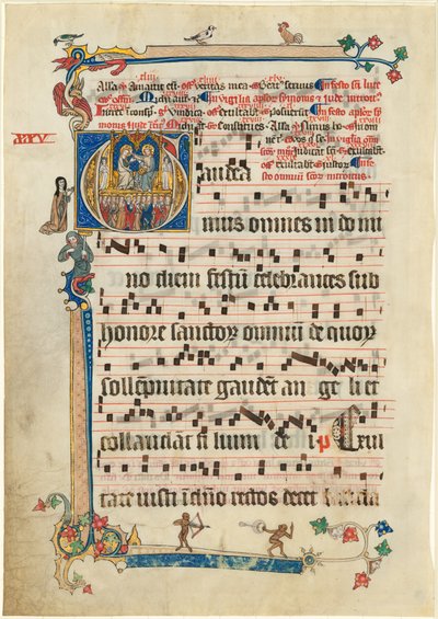 Couronnement de la Vierge avec des saints assistants - Follower of Johannes von Valkenburg
