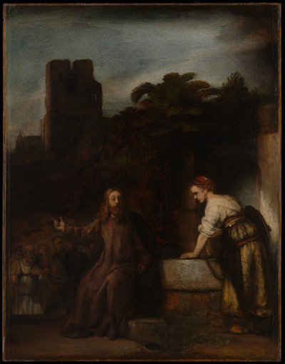 Christ avec la femme de Samarie - Follower of Rembrandt