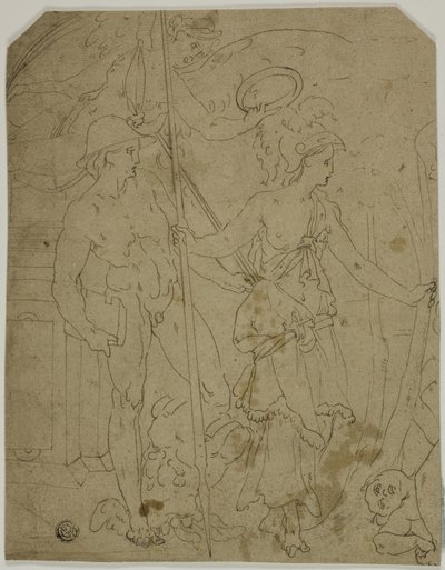 Scène avec Mercure et Minerve - Fontainebleau School