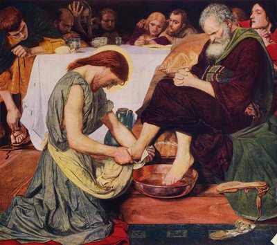 Jésus-Christ lavant les pieds de Saint Pierre - Ford Madox (after) Brown