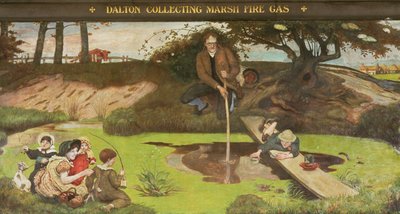 Dalton collectant du gaz de marais - Ford Madox Brown