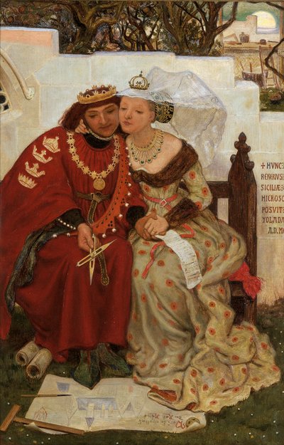 La Lune de miel du roi René : Architecture - Ford Madox Brown