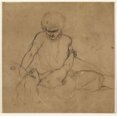 Le sommeil de Parisina - Étude pour le prince Azo et Parisina - Ford Madox Brown