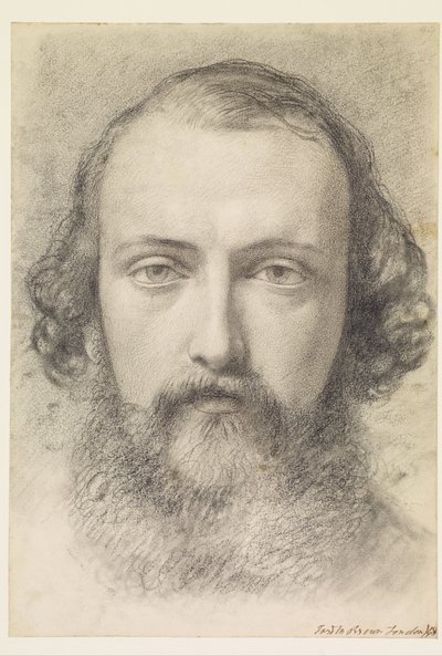 Portrait : Étude de la tête de Daniel Casey (visage entier) - Ford Madox Brown