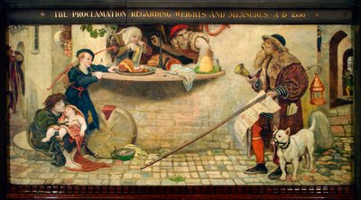La Proclamation sur les Poids et Mesures AD 1556 - Ford Madox Brown